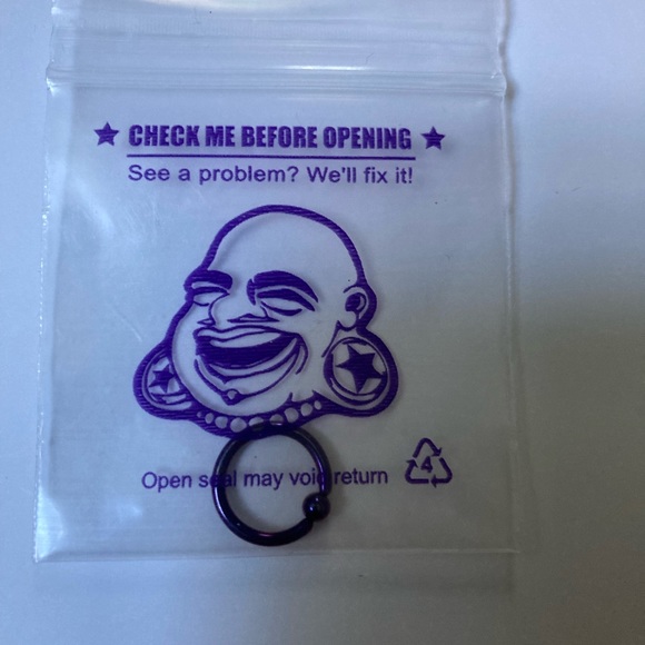 Bodyartforms Purple Captive Bead Ring-Unisex - Picture 1 of 2